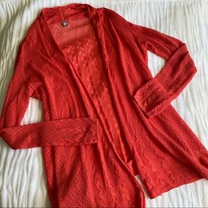 Anthro Knitted + Knotted Linen Cardigan